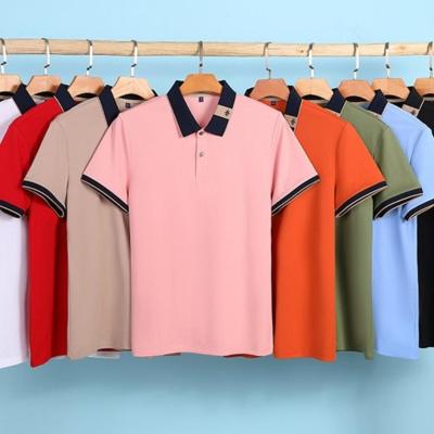 China Anti-Wrinkle OEM ODM Customized Plain Casual Short Sleeved Cotton Embroidered Men's Lapel Polo Shirt for sale