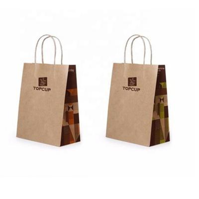 China Recyclable paper bag for pharmacy, logo paper bag, branded paper bag for sale