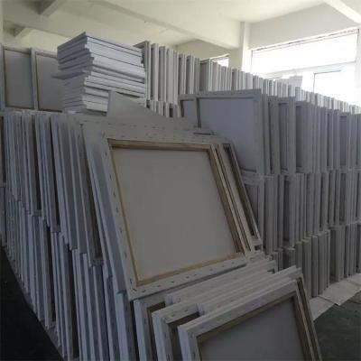 China Inkjet Printing 12*16IN 100% Cotton Artist Paints Stretched Canvas With Wooden Blocks for sale