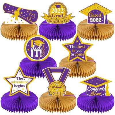 China Festival Decoration Pick Purple and Gold Class of 2022 Graduation Party Decorations of 2022 Party Supplies Favors for Kindergarten Preschool College for sale