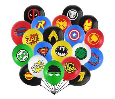 China Festival Decoration Selection Superhero Cartoon Balloons Kids Party Birthday Supplies Cartoon Balloon Superhero Baby Shower Decoration for sale