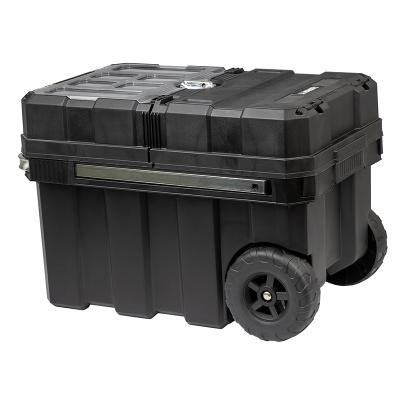 China Universal Use Shop Plastic Rolling Tool Box Set Mobile Organizer Portable Tool Chest Storage Case for sale