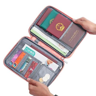 China Multifunctional Organizer Credit Card Accessories Waterproof Travel Passport Holder Cover Passport ID Document Wallet Organizer for sale