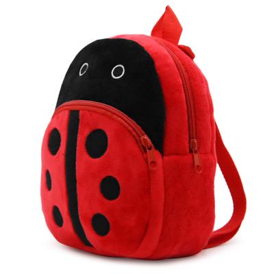 China Small Children Mini Nursery Preschool Travel Bag Toddler Ladybug Backpack Baby 3D Cartoon Anti-theft Cute Animal Plush Zoo Backpack for sale