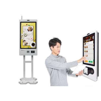 China Touch Screen POS Restaurant Order Kiosk Machine Self Service HD 1080P for sale