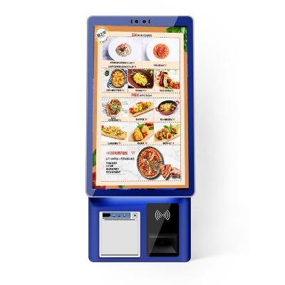 China Indoor White Wall Mounted Restaurant Ordering Kiosk Desktop Install for sale