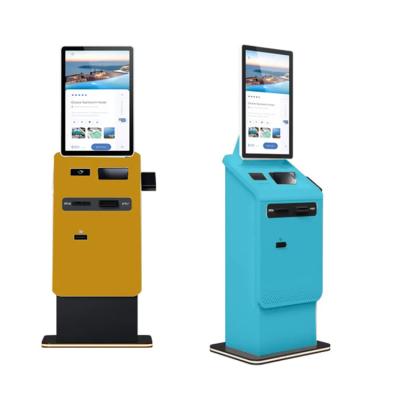 China Airport Hospital Hotel Self Payment Kiosk For Check In Currency Exchange Cash Recycler for sale