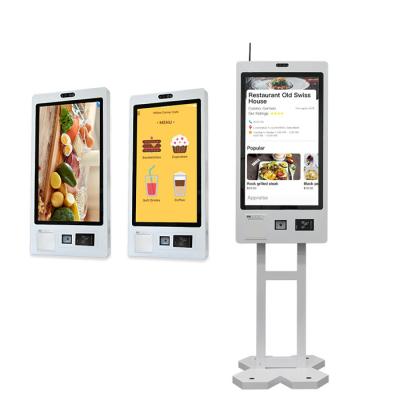 China Wall Mounted Android Self Ordering Kiosk Restaurant Touch Screen Food Ordering Kiosk Machine for sale