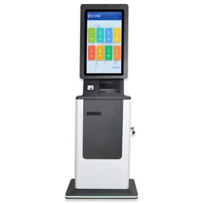 China Biometric Self Cashier Machine Wall Mounted Android Touchscreen with Credit Card for sale