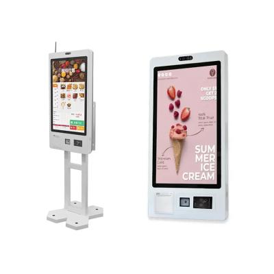 China Self Service Restaurant Ordering Kiosk With Ticket Printing And Customizable Color for sale