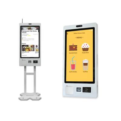 China Wall Mountable Restaurant Self Ordering Kiosk With Ticket Printing And RFID Reader for sale