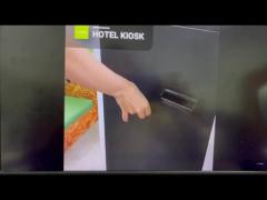 Interactive Check-In Counter with Touchscreen Card Reader Power Supply check cashing kiosk