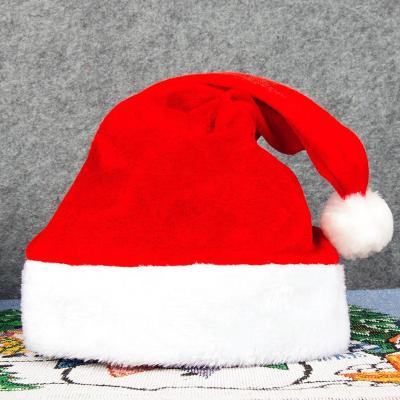 China Xmas Plush Ball Christmas Home Hats Santa Hat Stuffed Animals Child Adults Xmas Dceoration YIWU ALLSHINE Party Decoration Large for sale