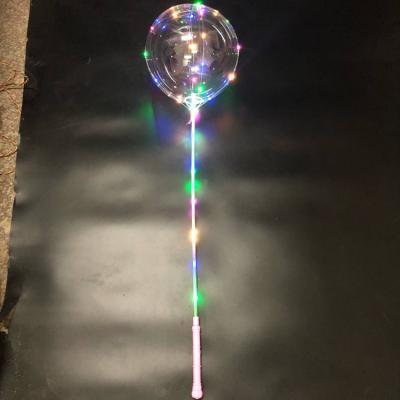 China Promotional Toy YIWU ALLSHINE Balloon Clear Stand Party Decorations Gift Balloons Led Lighting Bobo Balloon for sale