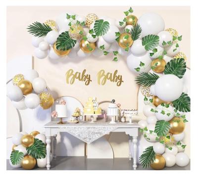 China Morden YIWU ALLSHINE Wedding Party Supplies Balloon Garland Arch Kit Green Gold Latex Balloon for sale