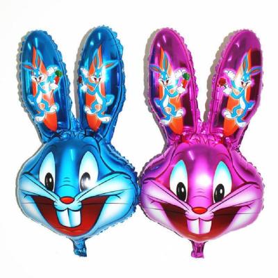 China Promotional Animal Balloons Bunny Head Foil Mylar Balloon Toy Balloons Cartoon Easter Bunny Head Globos Foil YIWU ALLSHINE for sale