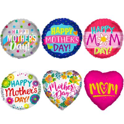 China YIWU ALLSHINE Eco-friendly Material Happy Mothers Day Party Decorations Balloons Heart Balloons Round Mothers Day Foil Balloons for sale