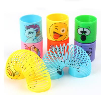 China Fuuny YIWU ALLSHINE Classic Novelty Magic Plastic Coil Spring Ring Toys Small/Large Rainbow Kids Size for sale