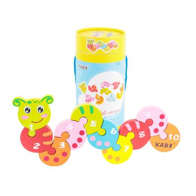 China YIWU ALLSHINE 2022 New Kids Environmental Hot Funny Wooden Block Toys Animal Shape Kids Puzzle Early Education Wooden Toys for sale