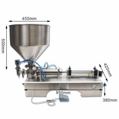 China Hot Selling Food Filling Machine with 5-100ml Capacity Fill Spout Single Piston for Small Plastic Bottle Hand-Washing Fluid for sale