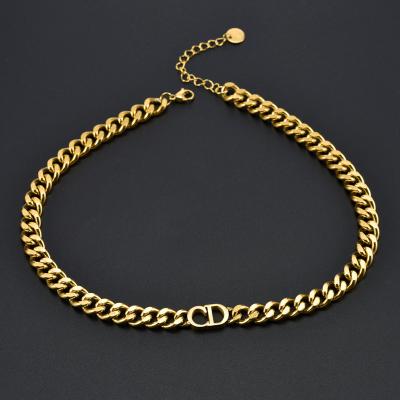 China Hiphop Net red short thick necklacechain necklace gold necklace monster strike necklace for sale