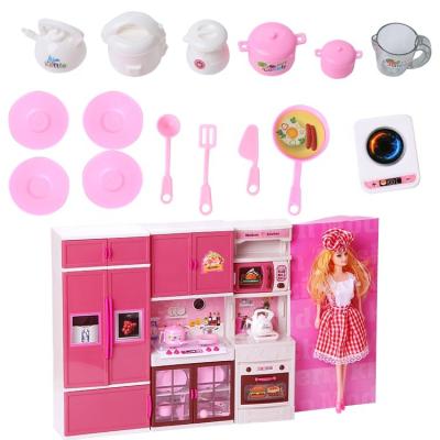 China Toy Most Popular Products Mini Funny Educational Simulation Pink Children Play Toy Kitchen To Cook Game for sale