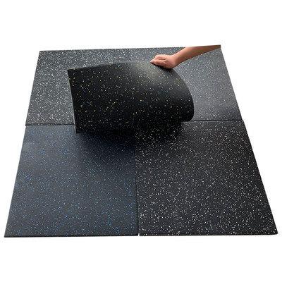 China Non Toxic Rubber Sports Flooring 15 Mm Thickness Gym Mat Rubber Tile for sale