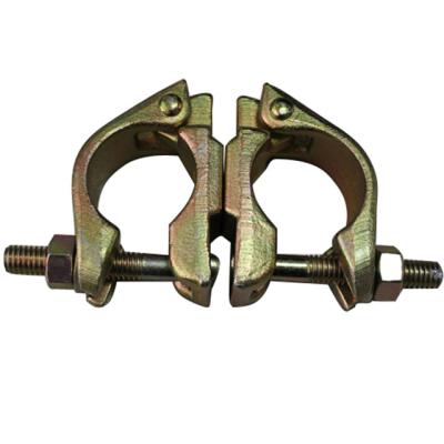 China Modern British Type Forged Swivel Coupler Yellow Zinc Galvanized for sale