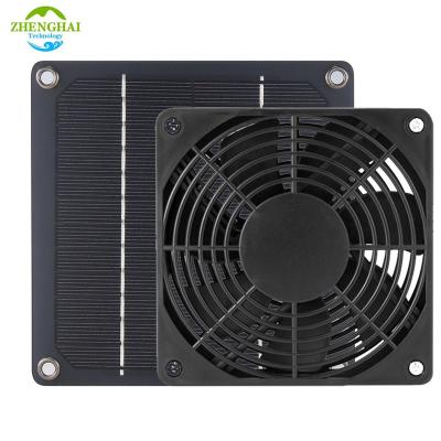 China Solar Power System 3W mini Solar Panel Vent Fan Portable Outdoor Exhaust Fan for Chicken Pet House Hot Sale New Factory Price Solar Panel Fan for sale