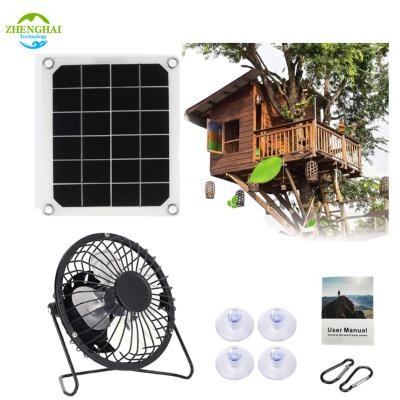 China Solar Power System Amazon Hot Sale 4 Inch Solar Powered Exhaust Fan Pet Cooling solar Panel Fan Kit for Dog House Chicken House Outdoor Ventilation for sale