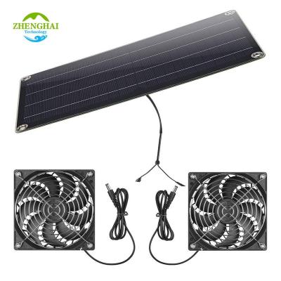 China Solar Power System 10W 12V Solar Exhaust Fan Kit Air Extractor For Dog Garage Chicken Coop Greenhouse Ventilation Mini Fan Solar Panel Powered Fan for sale