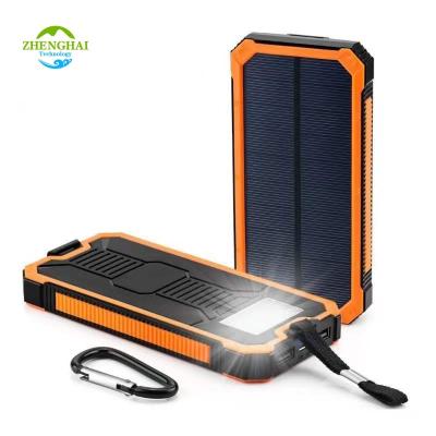 China Quick Charge Support Solar Panel Powerbanks Waterproof 20000mah Fast Charging Phone Charger High Quality Portable Solar Power Bank for sale