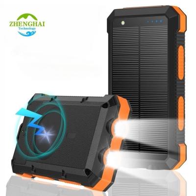 China Quick Charge Support 20000mah Solar Portable Energy Power Bank Magnetic Wireless Solar Charger  with LED Light Outdoor Powerbank Fast Charging for sale