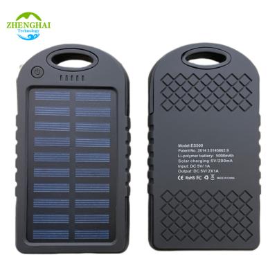 China Quick Charge Support Mini Portable Solar Panels Power Bank  5000Mah for Mobile Phone Waterproof Solar Panel Key Chain Powerbank Solar Charger for sale