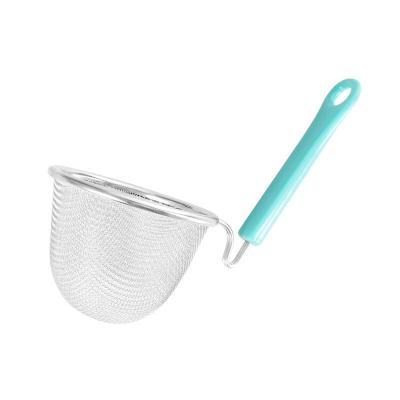 China Sustainable Deep Stainless Steel Noodle Sieve With Plastic Handle For Thailand Korea And Japan for sale