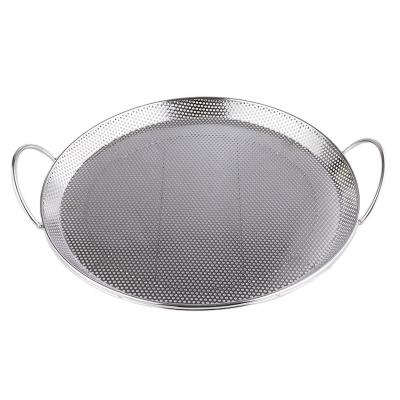 China Sustainable Stainless Steel Pizza Pan With Microperforated Holes for sale