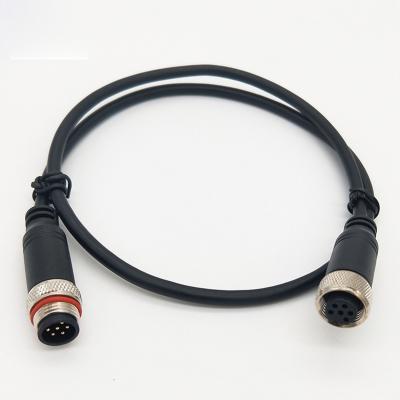 China Waterproof IP67 M12 6Pins Aviation Socket Sensor Connector Male Female Cable for sale