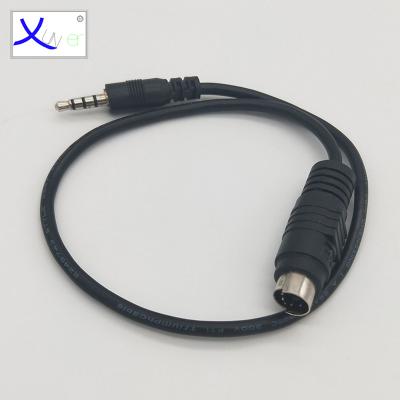 China Electric Guitar 6-Pin DIN Plug Male to 3.5mm TRS Male Jack Stereo Plug Converter Cable Audio Cable for sale