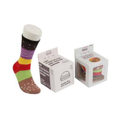 China QUICK DRY Custom Colorful Cute Novelty Crew Cotton Lady Crew Cotton Burger Pack Funny Socks For Women for sale