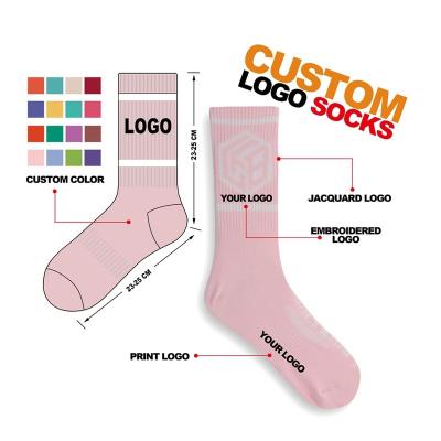 China QUICK DRY NM-007 Your Own Logo Custom Design Crew Socks Cotton Crew Socks Mens Custom Logo Socks for sale