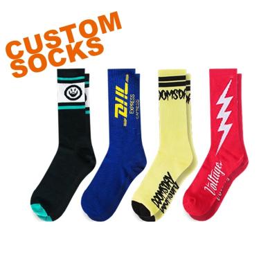 China QUICK DRY NM-015 With Your Own Design Custom Logo Socks Unisex Custom Sock Mens Cotton for sale