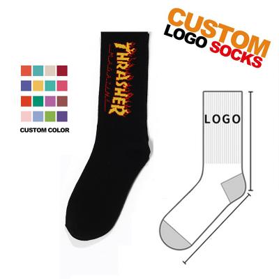 China Low MOQ Custom2021 High Quality Breathable Logo Socks Custom Logo Crews Crew Socks for sale