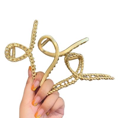 China Vintage Art Alloy Headwear Hair Accessory Style Hair Clip Metal Hair Claw Modern Fashion for sale