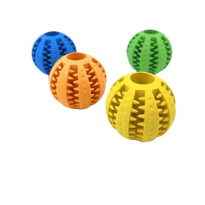 China 2 Pack Dog Viable Super Resistance To Bite Ball Toys For Pet Tooth Cleaning Chew Seeking IQ Treat Ball Food Dispensing Toys for sale