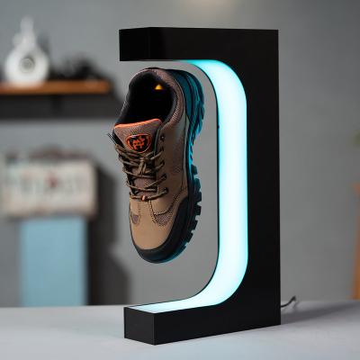 China Magnetic Floating Display Stand Levitating Fashionable Levitating Sneaker Floating Maglev Levitating Shoe Display Rack Shoes New With LED Light for sale