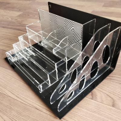 China Folding Organizer Storage Box Make Different Kind Brushes Stand Acrylic Cosmetic Makeup Organizer for sale