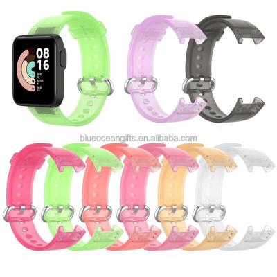 China For Huawei Honor Custom For Redmi TPU Watch Band Buckle Strap Silicone Strap For MI Watch Glacier Strap Replacement Sport Strap for sale