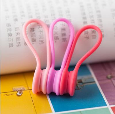 China For Cables Custom Multi Colors Magnetic Cable Twist Ties For Earphone / Date USB Magnetic Winder Silicone for sale