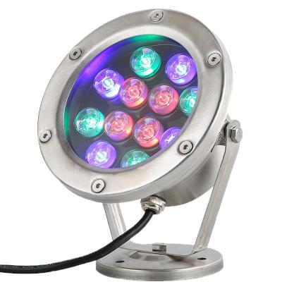 China Sports Stadiums Temperature Display Remote Control 24V Waterproof IP67 RGB Led Pool Lights Immerse RGB Led Pool Lamp Light Fixtures for sale