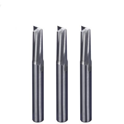 China HOZLY CNC Machining 3.175mm Double Flute Milling Cutter Tools Two Straight Flute Carbide End Mill For Wood for sale